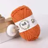 Bola de Lã de Algodão Leite Colorida Infantil Fofa para Bebê Iniciante Tricô Cachecol Material de Boneca Arte de Tricô à Mão DIY