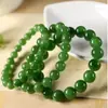 Colar de Jade Verde Natural de Taiwan da Fábrica de Origem, Cor Jadeíta Corrente Mãe, Corrente Torre Verde Espinafre, Corrente de Clavícula com Contas de Jade