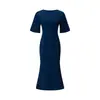 2026 Otoño Europeo Más Vendido Vestido de Temperatura Elegante Ceñido a la Cintura Adelgazante de Longitud Media para Mujer