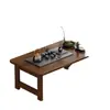 Mesa Dobrável para Bay Window, Mesa Pequena de Bambu e Madeira Maciça (Tipo Kang), Mesa de Chá para Cama, Estudo, Computador, Apartamento Pequeno, Fácil de Guardar