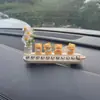 Placa de Número de Estacionamiento Temporal de Oso Lindo para Coche, Placa de Teléfono para Coche en Movimiento, Accesorios Creativos y Personalizados Lindos para el Interior del Coche