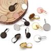 10 piezas/lote Bandeja de Hierro Gancho de Oreja Francés Bandeja para Pendientes de Piedra del Tiempo Accesorios Simples para Pendientes de Clip DIY