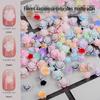 Nova Broca de Resina Plana Camélia Creme Broca Simples Fresca para Nail Art Acessórios de Nail Art Artesanais DIY