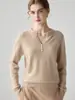 Nuevo Suéter de Cachemir Suave y Holgado para Mujer, 100% Cachemir Puro, Cuello en V, Media Botonadura, Otoño 2026