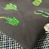 En Stock Tela Bordada de Algodón y Lino Estilo Japonés de Dibujos Animados Bordado Acolchado para Bolsas, Chalecos, Manualidades DIY Bordado Plano