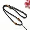 Collar Cuerda Trenzada Artesanal Línea Colgante de Jade Lanyard de Jade Hetian Joyería de Oro Juguetes Culturales DIY Jade Colgante para el Cuello Cuerda de Jade