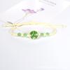 Suministro directo de fábrica cuentas de vidrio de flores secas Pulsera de Trébol de la Suerte Piedra del Tiempo regalos para novias pareja