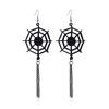 Aretes de serie de Halloween al por mayor del fabricante, aterradores y divertidos, fantasma, murciélago, araña, aretes de calavera