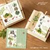 Tarjetas Personalizadas del Festival del Bote del Dragón, Tarjetas de Instrucciones de Comida Zongzi Estilo Chino, Decoraciones para Cajas de Regalo, Diseño e Impresión de Tarjetas de Felicitación