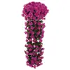Colgante de pared Violeta para Boda Flor de Ratán Artificial Muebles para el Hogar Decoración de Flores Artificiales Planta Simulada Flor de Hortensia Colgante de Pared