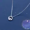 Collar Nalan S925 Plata de Ley Manantial Claro con Circonita Sintética, Personalidad de Nicho, Cadena de Clavícula Minimalista de Moda D2903