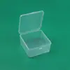 Caja de Plástico Cuadrada, Caja de Almacenamiento para Cosméticos y Labiales, Caja de Empaque Transparente con Tapa, Organizador de Piezas de Ferretería, Caja Cuadrada Transparente