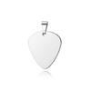 Suministro directo de fábrica púa de guitarra de acero inoxidable acero titanio collar de música púa en blanco diy logotipo personalizado