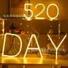 Nuevas Luces LED de Letras para Cumpleaños y Festival Qixi Combinación DIY Luces Nocturnas, Luces Decorativas de Atmósfera de Moda, Luces Decorativas para Confesiones