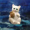 Enfeites Criativos de Gatinho Fofo Armazenamento de Aquário para Desktop Casa Sala de Estar Pingente de Aquário Artesanato em Resina Ferramentas