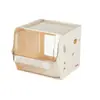 Caja de Almacenamiento Montada en la Pared con Pegatinas, Caja Transparente Tipo Cajón para Bolsitas de Té, Estante de Almacenamiento de Escritorio Multicapa Apilable para Dormitorio Estudiantil