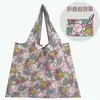 Bolsa Ecológica Estampada Japonesa Grande 210T Sacola de Compras Dobrável para Supermercado Bolsa Tote Espessa Sacola de Compras