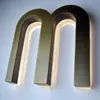 Letras Retroiluminadas de Cristal Acrílico, Letreros Iluminados de Acero Inoxidable para Tiendas, Señalización, Placas de Puerta y Tableros Publicitarios