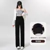 2026 Novo Mais Vendido Calça Gestante Outono e Inverno Forrada com Veludo Roupas Externas Casuais Calças de Perna Larga Sem Suporte para Barriga Perna Reta Calça Longa de Arroz Pegajoso
