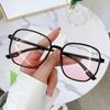 Nuevas explosiones de Internet Celebrity Blush Gafas Marco negro Miopía Se puede equipar con la cantidad de película blanca Cara redonda Cara lisa Pequeño Puro deseo