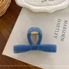Nova Presilha de Cabelo Colorida de Gelatina com Laço Luofu Meng, Presilha da Nuca Fashion, Acessórios de Cabelo Elegantes para Mulheres