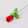 Fornecimento Transfronteiriço de Flores Artificiais Vermelhas, Botão de Rosa Único, Flor Artificial, Acompanhamento de Presente, Flor de Plástico Rosa