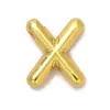 Europa y Estados Unidos venta caliente oro real 18k acero de titanio 26 letra colgante burbuja acero inoxidable joyería accesorios diy colgante de collar