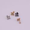 Mini ins Acero Inoxidable 316L Relámpago Ojos de Serpiente Gotas de Agua Aretes Perforación Joyería Venta al por Mayor