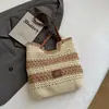 Bolsa de Palha Tecida Shuai Mi Home para Mulheres 2026 Nova Grande Capacidade Bolsa de Palha Bolsa de Ombro de Praia para Férias na Costa Bolsa Tote