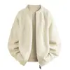 Estilo Novo Europeu e Americano Outono e Inverno Masculino Gola Redonda Tricô Jacquard Retrô Suéter Jovem Casual Cardigã Peça Externa Masculino