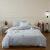 Novo Desenho Animado de Primavera e Verão 100S Algodão de Fibra Longa Quatro Peças Cama Lençóis Capa de Edredom Roupa de Cama Toalha Infantil Conjunto de Quatro Peças Bordado