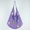 Bolsa Tote Preguiçosa Estilo Novo Casual Praia Ombro Feita à Mão Palha Grande Capacidade Férias Tecida Vazada