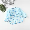 Paraguas niños impermeable babero manga larga mameluco impermeable bebé tafetán de poliéster para bebé ropa de comedor impermeable al por mayor