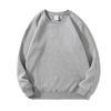 Sudadera de Cuello Redondo de Color Sólido para Otoño e Invierno, Manga Larga, Corte Holgado, Forro Polar, Gruesa, con Estampado de Logotipo, Uniforme de Clase, Sudadera Polar para Reunión Anual del Campus