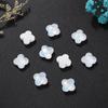 Broca para uñas de flor de cuatro pétalos tridimensional colorida moca hecha a mano de vidrio diamante material pulsera flor diy broca para uñas con cuentas