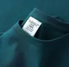 Camiseta de Manga Curta 400g Algodão Puro Verde Floresta Pesado para Homens e Mulheres, Simples, Caimento Solto, Tamanho Grande, Peça Versátil, Peso Elevado