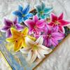 Nueva cabeza de flor de lirio 3D, flor artificial para decoración del hogar, flor DIY, accesorios de flores para zapatos, boda, cabeza de flor hecha a mano, venta al por mayor