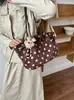 Bolso tote de moda estilo coreano con lazo de lunares para mujer, nuevo modelo otoño 2026, bolso de hombro y axila de gran capacidad para el día a día