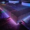 Banco modular de concreto translúcido para iluminação noturna externa, assento de cimento translúcido para praça de jardim com céu estrelado