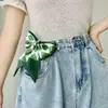 (Personalizado) Bufanda de Seda de Moda Corbata Lazo para el Cabello Adorno para la Cabeza Sentido de Alta Gama Pequeño Fresco Fina Estrecha Banda para el Cabello de Mujer Cinta Primavera y Otoño