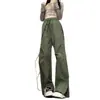Pantalones Funcionales para Exteriores Color Verde Militar para Mujer, Pantalones Impermeables de Secado Rápido con Botones a Presión para Verano, Pantalones de Trabajo para Senderismo, Secado Rápido Impermeables