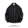 Camisa de hombre de manga larga otoño y verano ins camisa estampada de hombre estilo coreano estudiantil moderna holgada estilo Hong Kong abrigo delgado