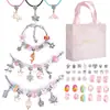 Conjunto de pulseiras de miçangas para crianças, venda quente transfronteiriça, kit DIY para meninas, brinquedo, cor deslumbrante, conjunto de quebra-cabeça de cristal