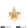 Colgante floral de sol estilo europeo y americano, accesorio de joyería DIY de acero inoxidable, charm tridimensional exquisitamente elaborado para pulseras y collares