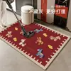 2026 Año Nuevo Año del Caballo Felpudo Rojo para Puerta de Baño Alfombrilla de Baño Absorbente Antideslizante Alfombra para Baño del Hogar