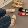 Zapatos Mary Jane de gamuza, suelas planas suaves, corte bajo, nuevo estilo primavera 2026, bailarinas estilo hada con lazo, zapatos para mujer