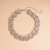 Anillos, Pulseras, Pendientes, Collares, Accesorios de Acrílico con Incrustaciones de Diamantes Ovalados Transfronterizos Europeos y Americanos, Cadenas para Clavícula de Mujer, Adornos Versátiles para el Cuello