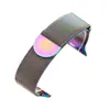 Adecuado para el Nuevo Apple Applewatch Décima Generación S7654 Ultra Correa de Reloj Magnética de Metal Milanesa de Doble Sección con Cola Redonda