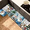 Tapete de Chão de Natal Tapete de Chão de Cozinha Tapete Decorativo Tapete Tira Longa Antiderrapante Resistente à Sujeira Fácil de Limpar Tapete de Porta de Entrada