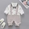 Mono de otoño para bebé, traje de luna llena para niño guapo, traje de escalada falso de dos piezas de manga larga para bebé caballero